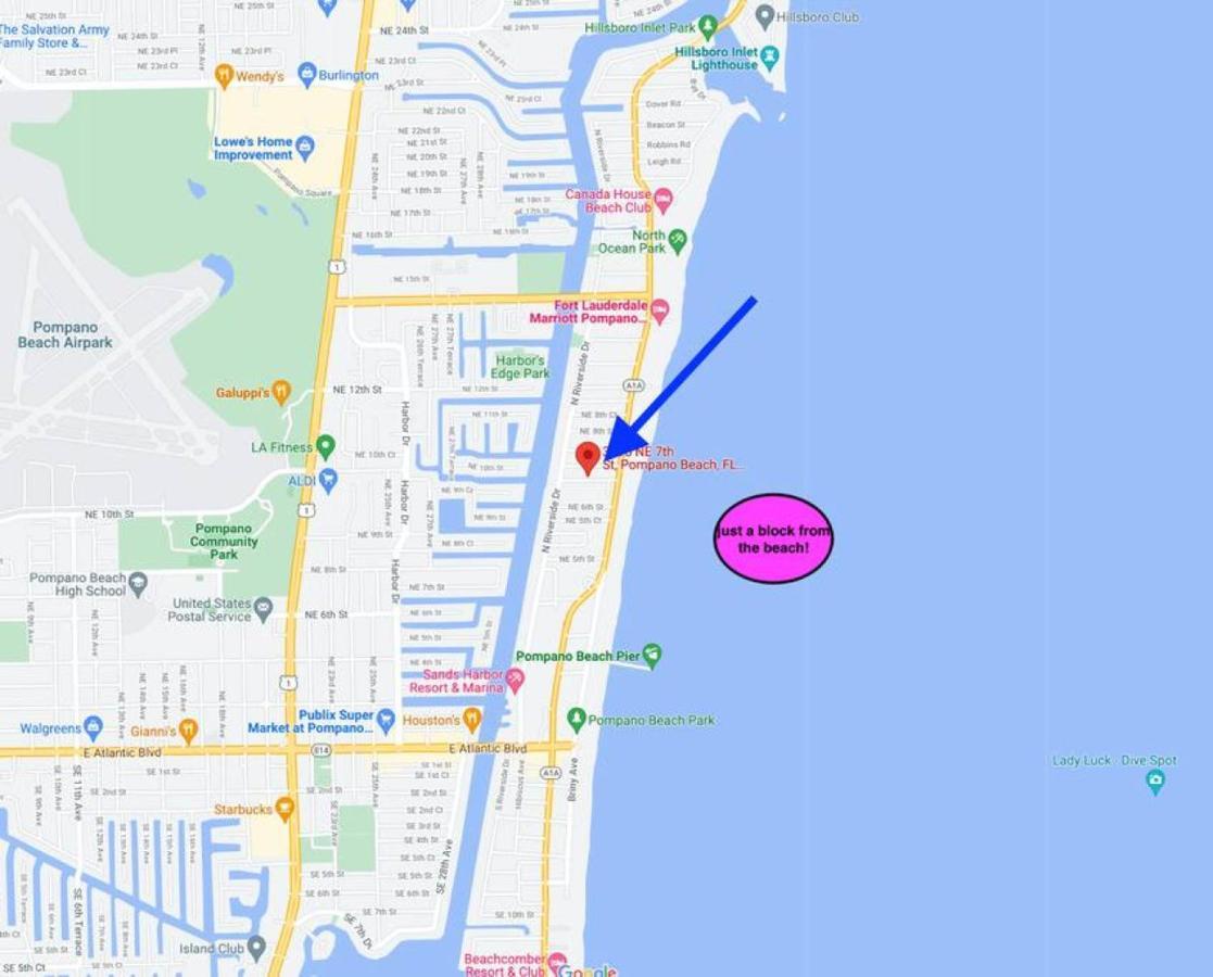 Waves Beach Town Cozy Studio Apartment Pompano Beach Ngoại thất bức ảnh